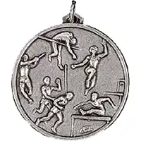 Silver Pentathlon Athletics Medal 38mm