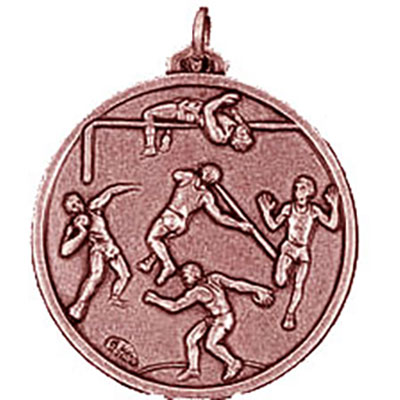 Bronze Mens Pentathlon Athletics Medal 56mm