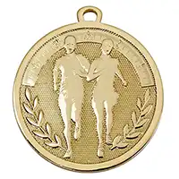 Gold running medals 45mm