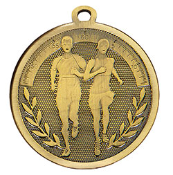 Bronze running medals