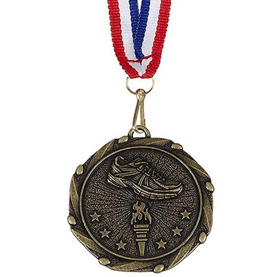 Antique gold running medals