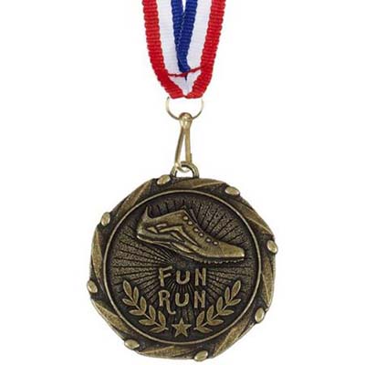 Antique gold fun run medals