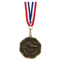Combo45 5K Run Medal & Ribbon
