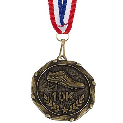 Combo45 10K Run Medal & Ribbon