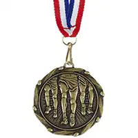 Combo45 Runner Legs Medal & Ribbon