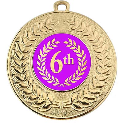 6th Place Gold Medal 50mm
