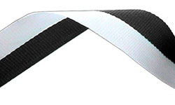 Black white medal ribbon