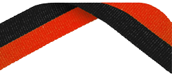 Black orange medal ribbon