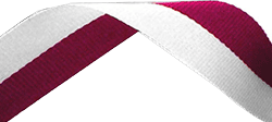 Maroon white medal ribbon