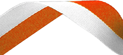 Orange white medal ribbon